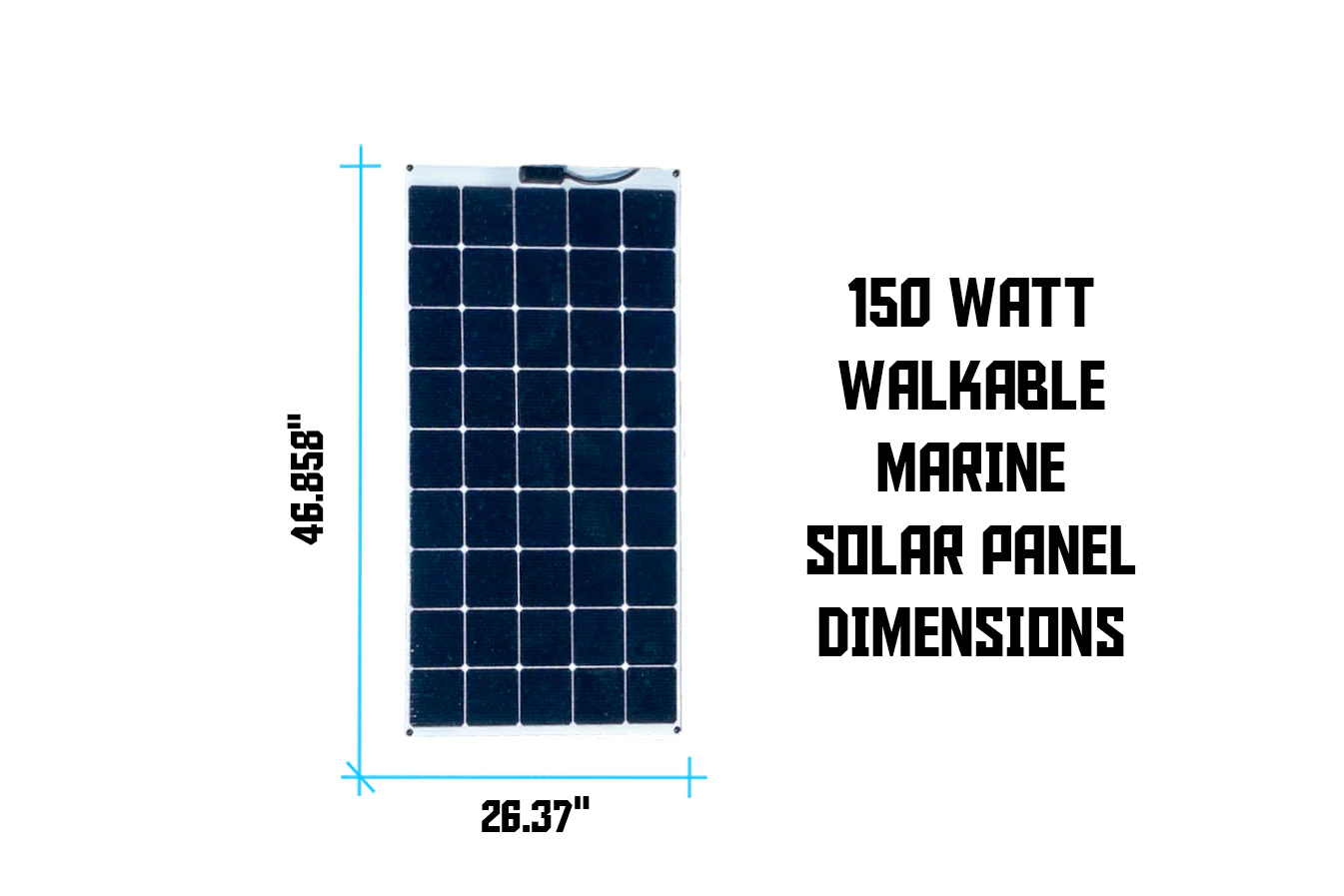 160 Watt Walkable Marine Solar Panel - HJT Cells - Image 4