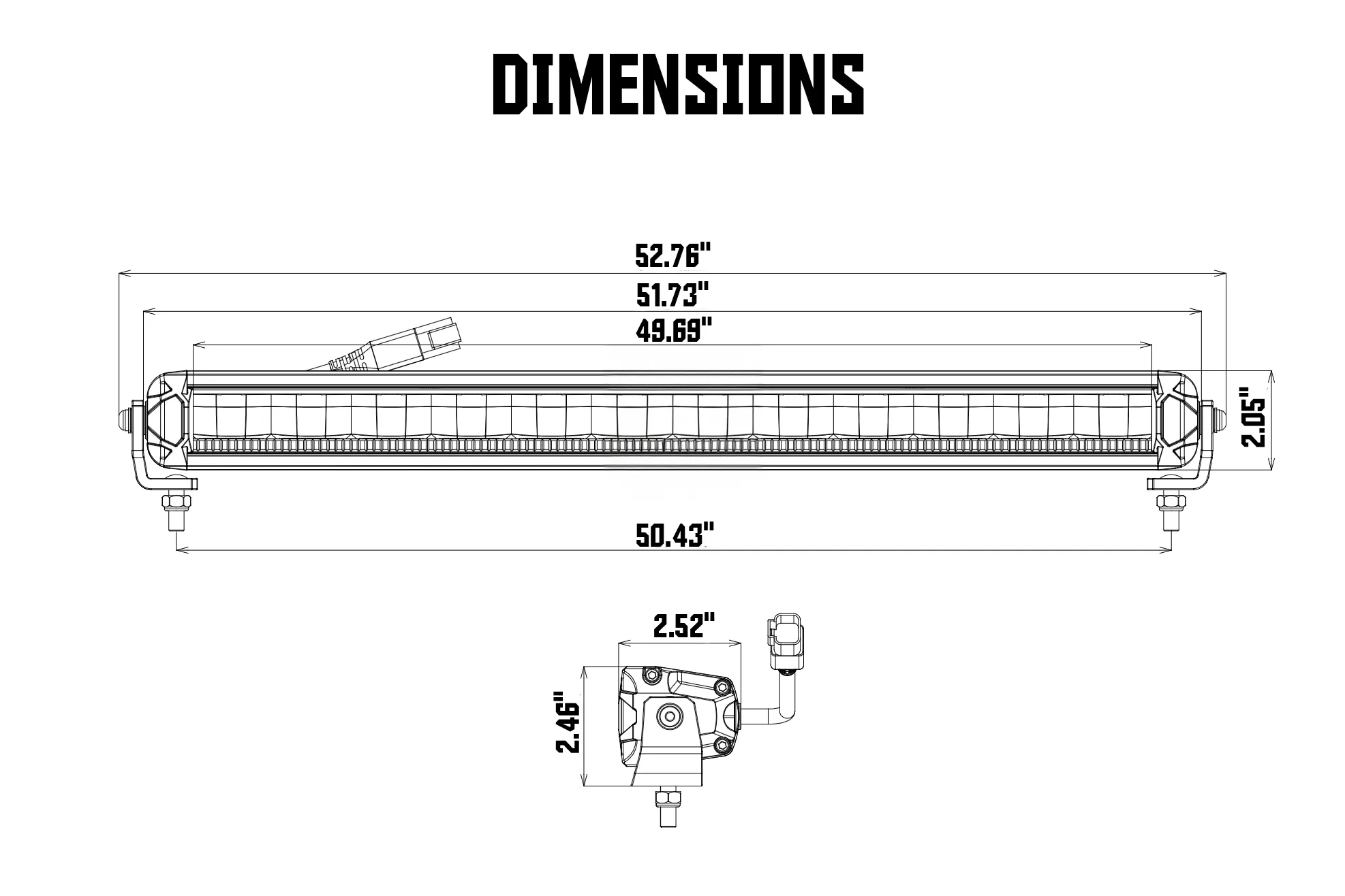 50 Inch Slim LED Light Bar 2.0 – Dual DRL & IP69K - Image 3