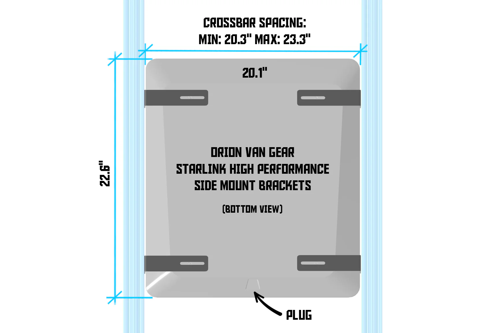 Gen 1 Flat High Performance Starlink Mounting Brackets - Image 3