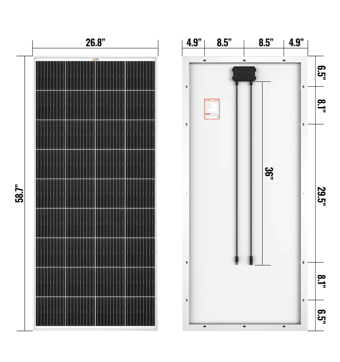 Rich MEGA 200 Watt 12v Solar Panel - Image 3