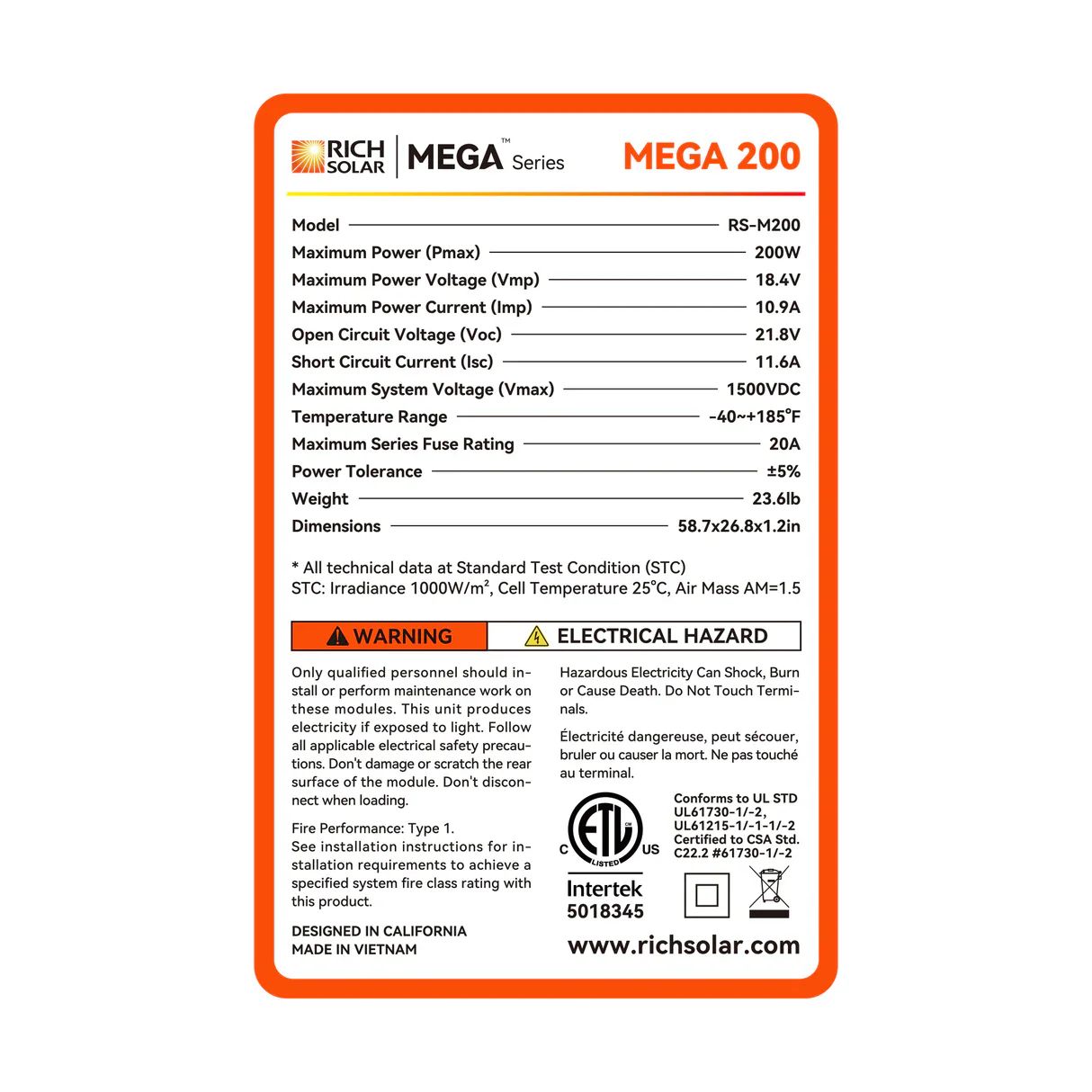 Rich MEGA 200 Watt 12v Solar Panel - Image 7